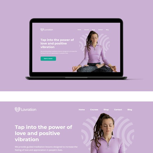 Meditation, Yoga Landing page