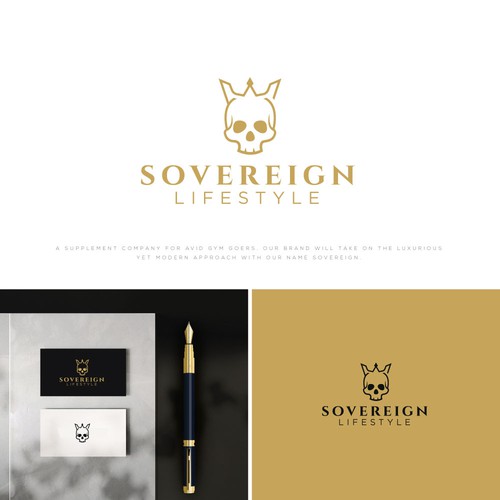 Design a supplement company brand identity logos that are luxurious and graphic