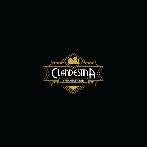 A vintage logo for an speakeasy bar