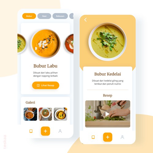 Food Recipes App Design