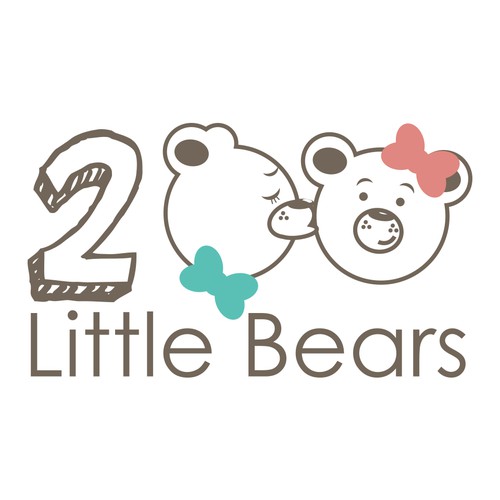 2 Little Bears Logo Desifn