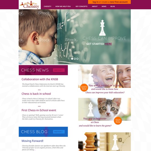CHESS community HOME landing page
