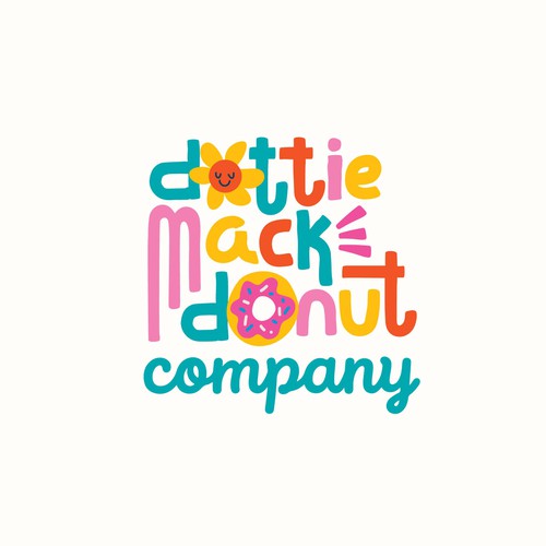 Fun and vibrant Dougnut Shop Logo