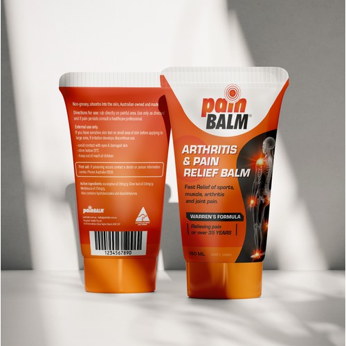 Balsam pain tube label