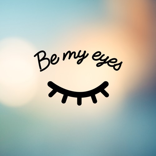 Be my eyes Concept Logo (Closed eye)