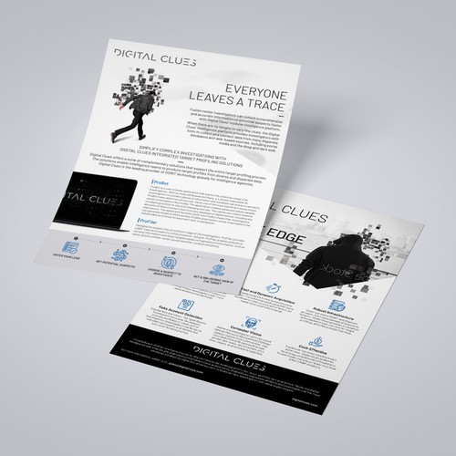 Flyer design for digital intelligence service