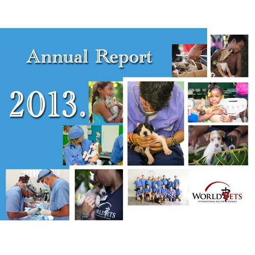 Create a cover page for World Vets' Annual Report