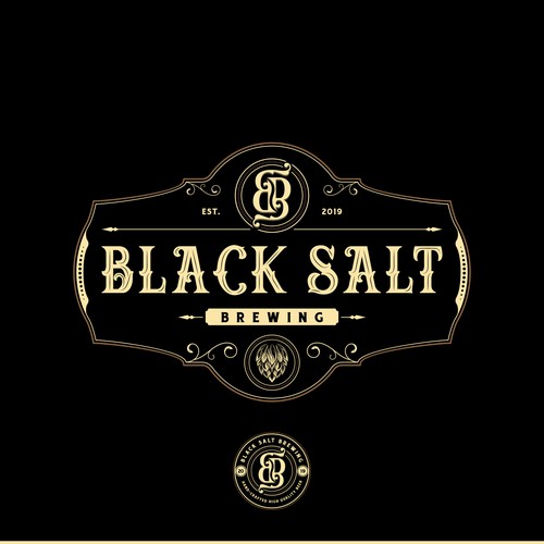 Brewery Logo Design for Black Salt Brewing