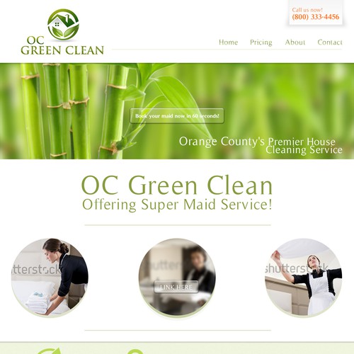 Create an awesome web page for my house cleaning company!