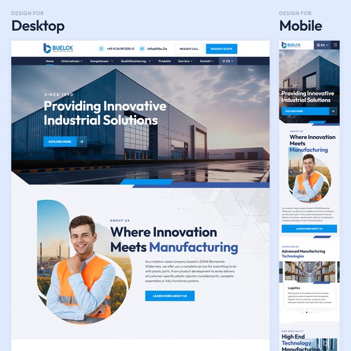Website Design for a Industrial Company