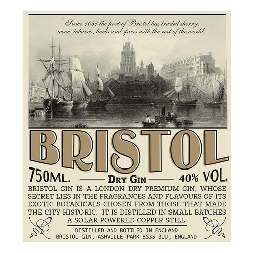  Label for  Bristol Gin