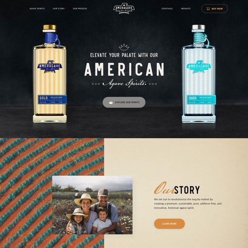 An eCommerce for An American Agave Spirits company
