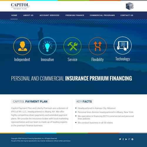 Insurance premium financing website