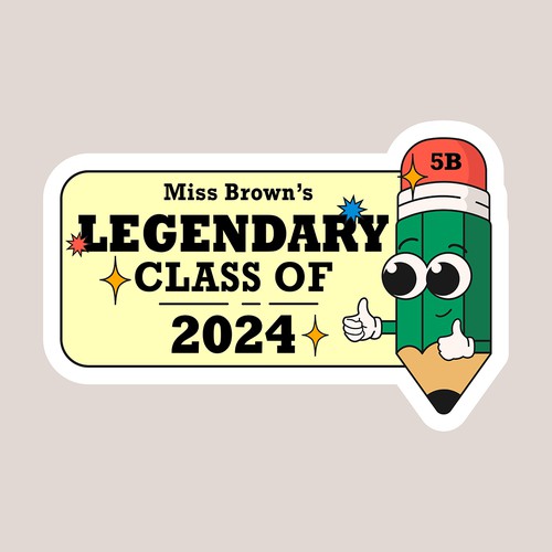 A Sticker Design For A Teacher's Students