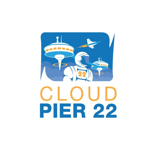 Space Illustration logo for Cloud pier 22