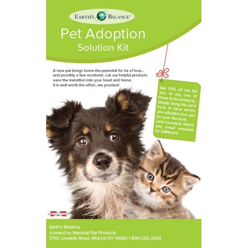 Design a 4 page brochure for Earth's Balance Pet Products Brand