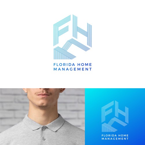 Lineal logo for a managment company