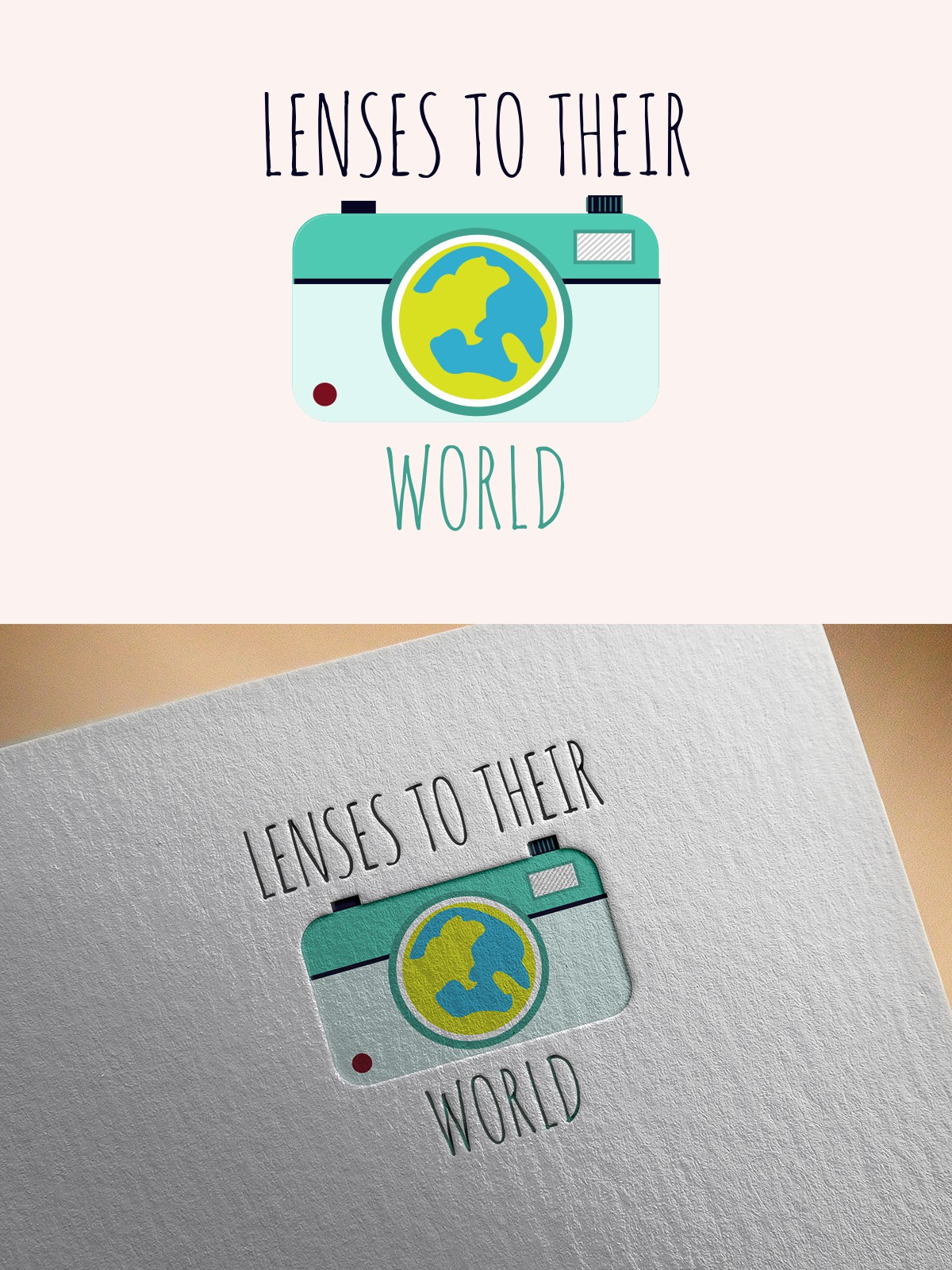Create a logo for a new photography charity for children called Lenses
to Their World!