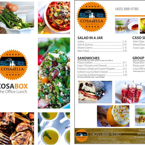 I NEED A MENU PRINTED ON A FLYER AND THEN IM LOOKING FOR FULL MENU TWITTER AND FACEBOOK DESIGN