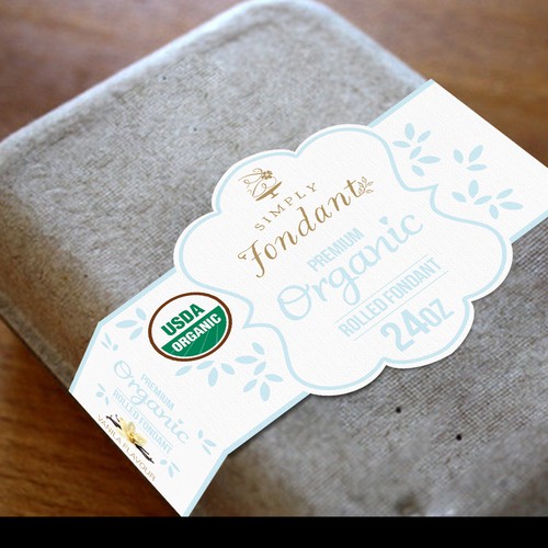 Label design for Simply Fondant