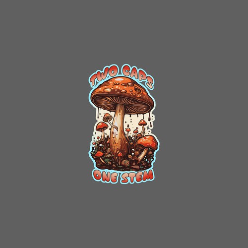 Mushroom Psychedelic stickers