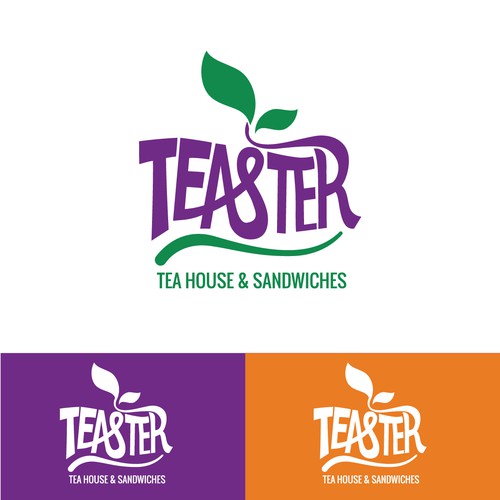 logo design for tea house and sandwiches.