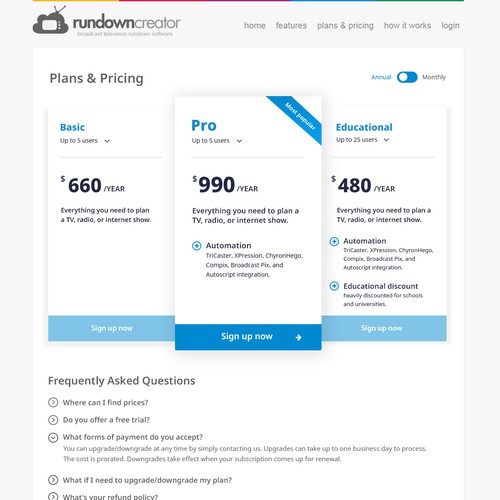 Redesign pricing page