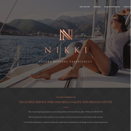 Landing Page Design for Luxury Travel Company