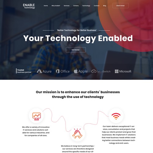 Web design for an IT company