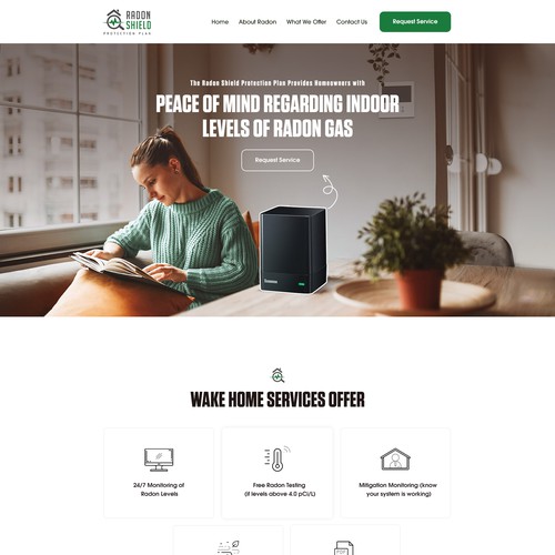  Website Design for a Home Radon Monitoring Service