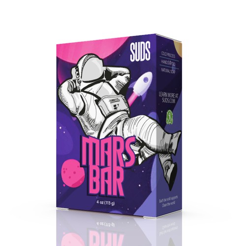 SUDS™ Bar Soap Packaging with Custom Illustrations