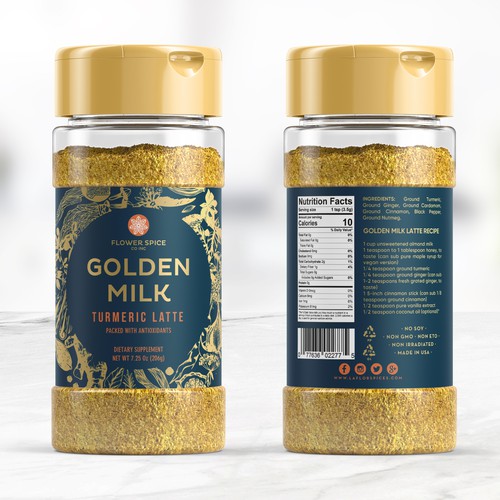 Golden Milk Turmeric Latte Packaging Design