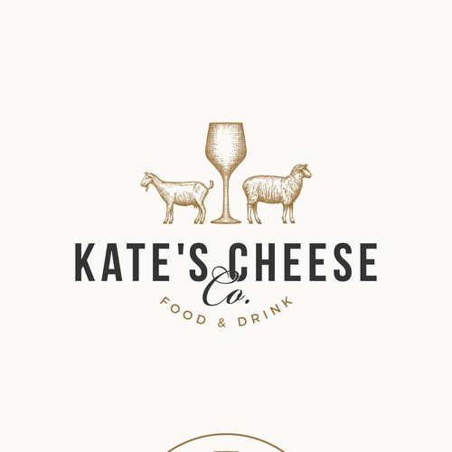 Logo design for a local cheese, wine and beer space