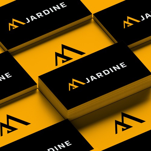 Powerful logo for Jardine, a construction firm