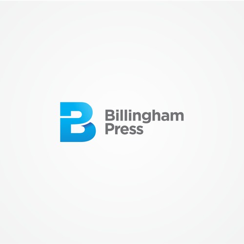 Monogram Bold Clean simple yet modern logo concept for Billingham Press