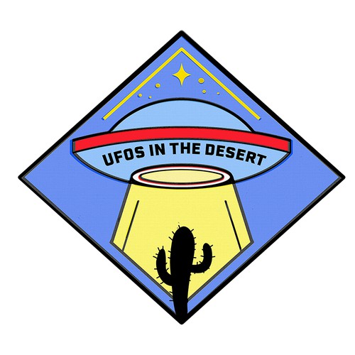 NASA Logo Inspired UFO Event Vintage Clean Logo Design for Contest
