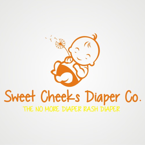 logo concept for Sweet Cheeks diaper.