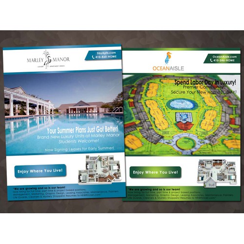 Create a modern, summer lifestyle, luxury flyer for a young, hip audience