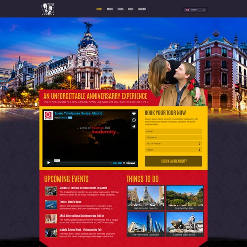 Create the coolest and fun page for Unique Tours Europe