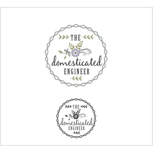 Create a Quirky Wedding Shop Logo for The Domesticated Engineer using both fonts and graphics with color