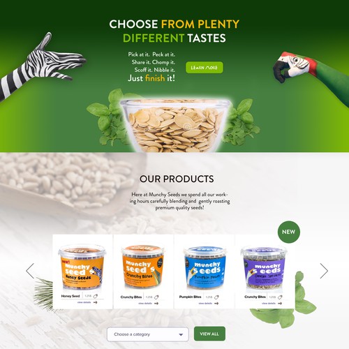 Design for a Healthy Foods & Snacks Website