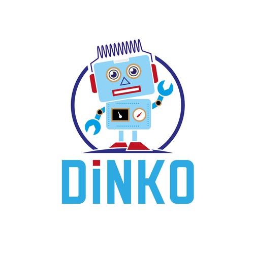 Dinko Vintage Robot Logo