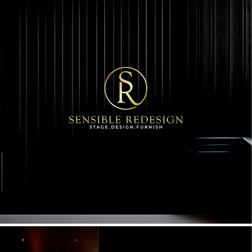 Logo concept for luxury home staging and interior design company.