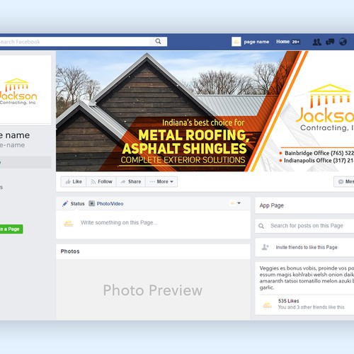 Simple FB business cover