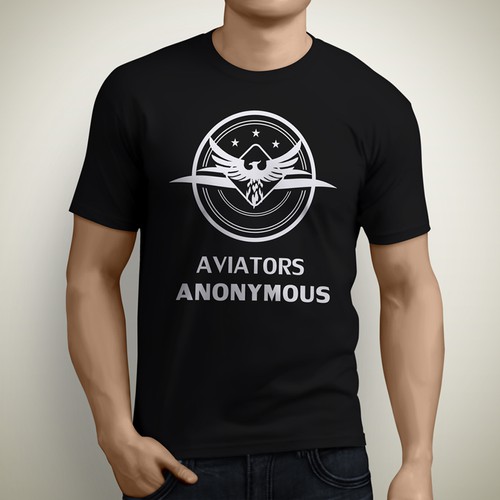 WICKED AVIATION T-SHIRT WITH CUSTOM WING DESIGN
