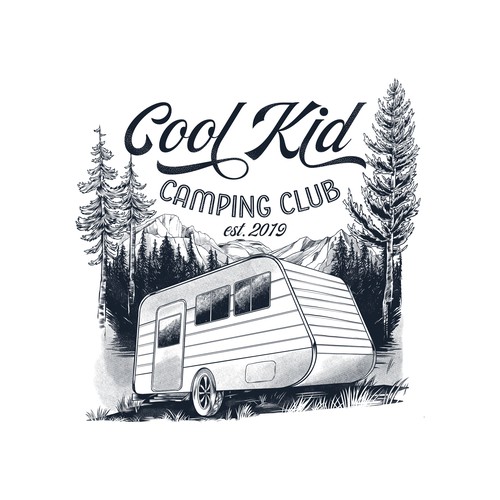 Camping club t-shirt design