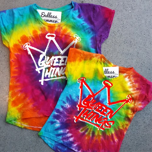 Tie Dye Graphic Tee Design 