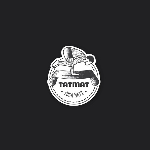 Logo for TATMAT, a Trad Tattoo style yoga mat line