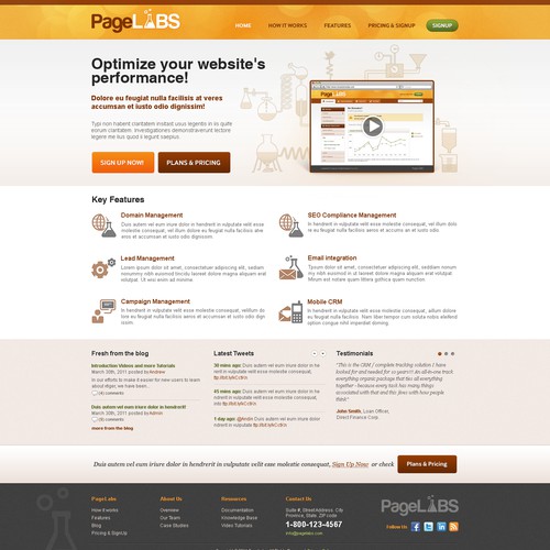 Website design for PageLabs