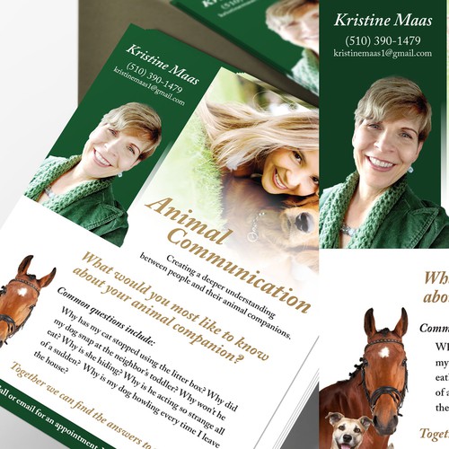 Create postcard for an animal communications expert!